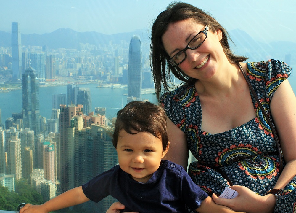 Me and my little boy at The Peak Hong Kong