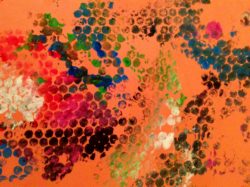 printing with bubble wrap at playgroup