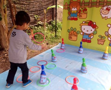 Playing Hoops at Hello Kitty Organic Farm Hong Kong