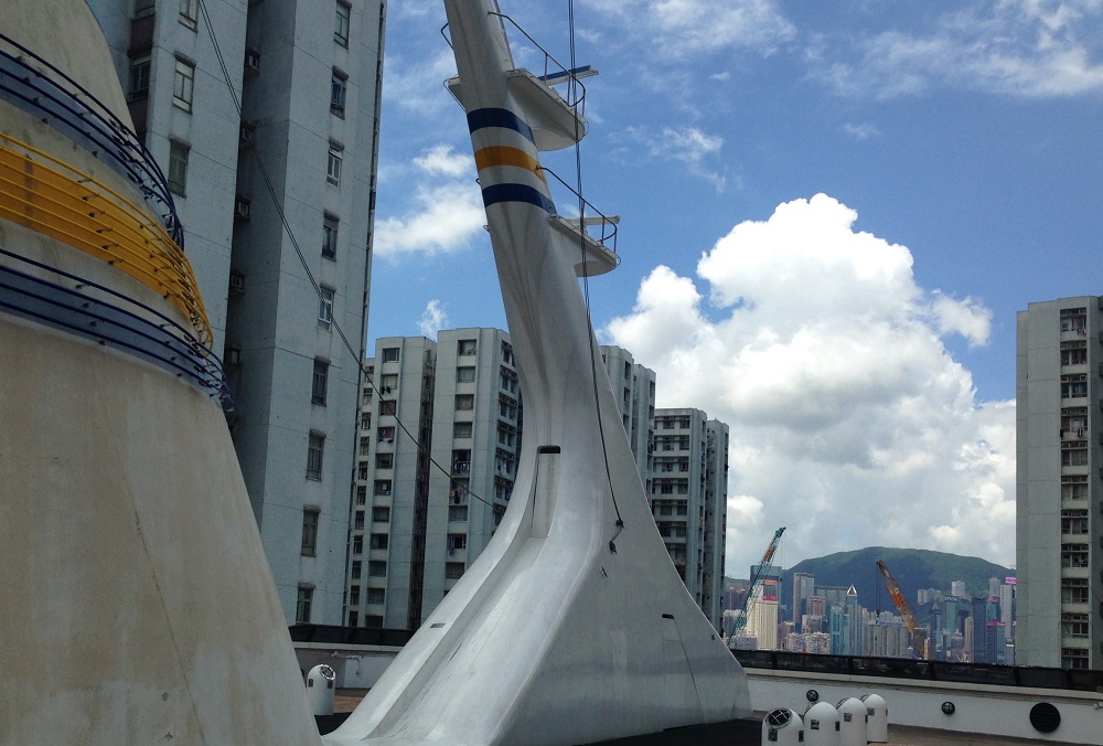 View of Hong Kong Island from the top deck of Whampoa Cruise Ship, Whampoa Garden, Hong Kong