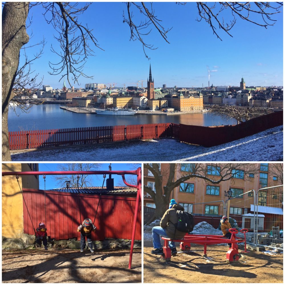 Ivar Los Park Stockholm - enjoying the playground and stunning views