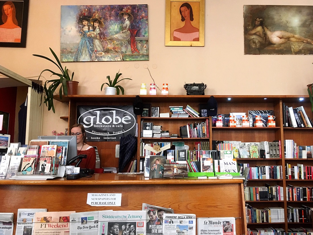 The Globe English Bookshop and Cafe in Prague - Part of a guide to Prague's most charming English bookshops