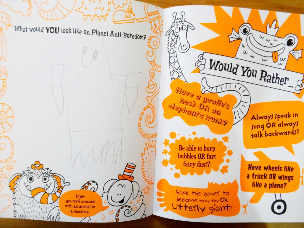 Anti-Boredom Activity Book - part of a round up of picture, activity and chapter books for 6 year olds. The Little Adventurer.