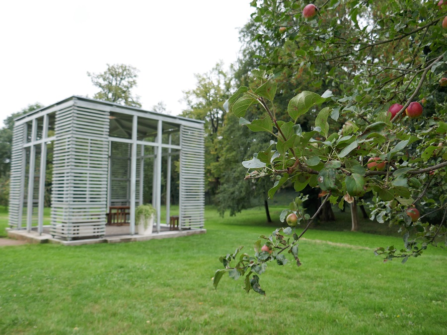 Apple orchards and picnic area at Chateau Ctenice Prague