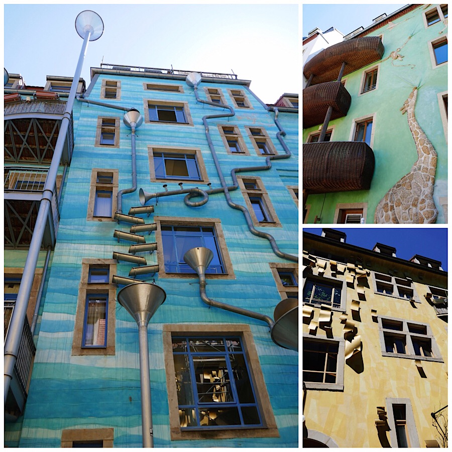 Buildings in Kunsthofpassage Dresden - One of the many attractions of family-friendly Dresden - The Little Adventurer