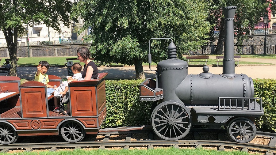 Russian Mini Train Miniature train at Slovanský ostrov | The Little Adventurer