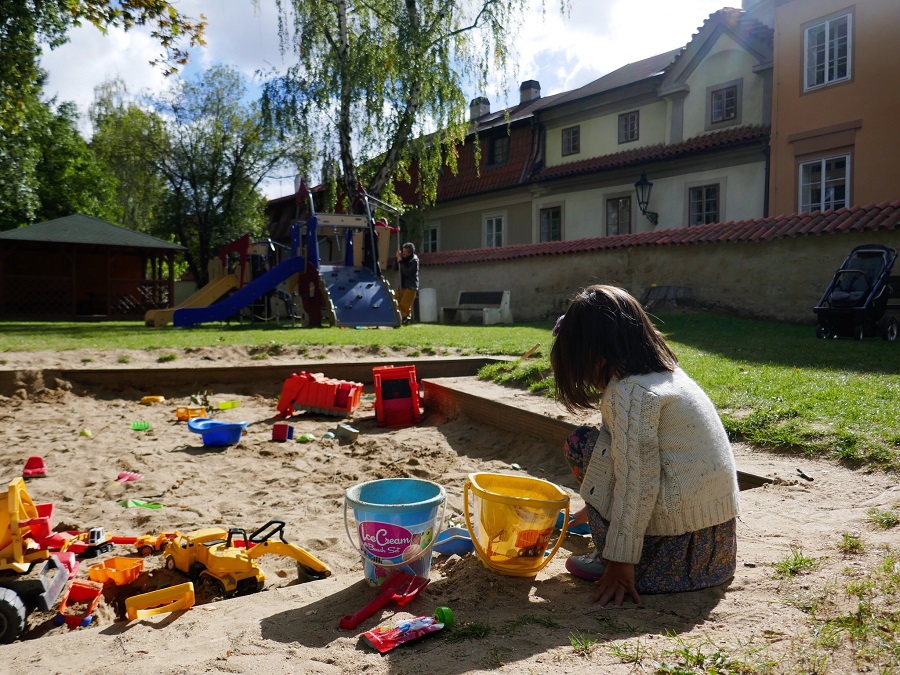 Novy Svet's playground. One of the 74 fun things to do in Prague with kids. The Little Adventurer. 