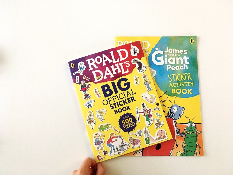 Roald Dahl Sticker Book and James and the Giant Peach Activity book - one of the best Roald Dahl gifts for children - The Little Adventurer