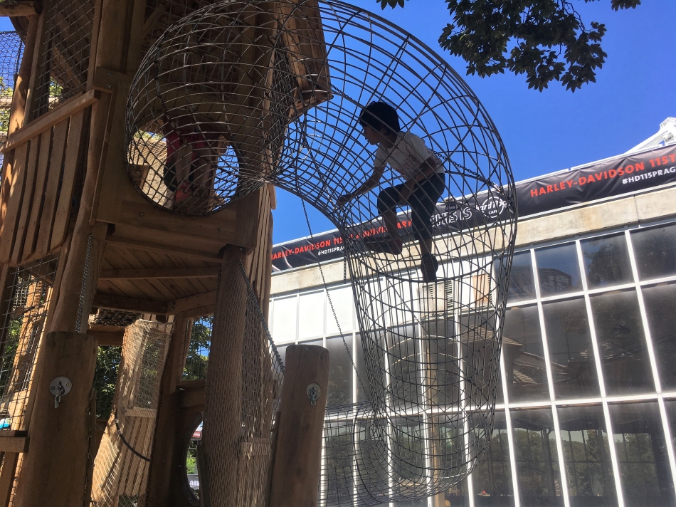 Great climbing frames close to Restaurant Prazan in Stromovka Prague