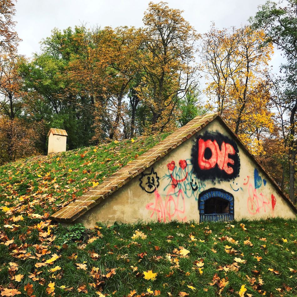 Sunken house in Stromovka Prague