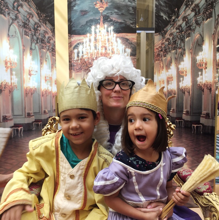 Dressing up at Schönbrunn Palace's Children Museum, Vienna with kids