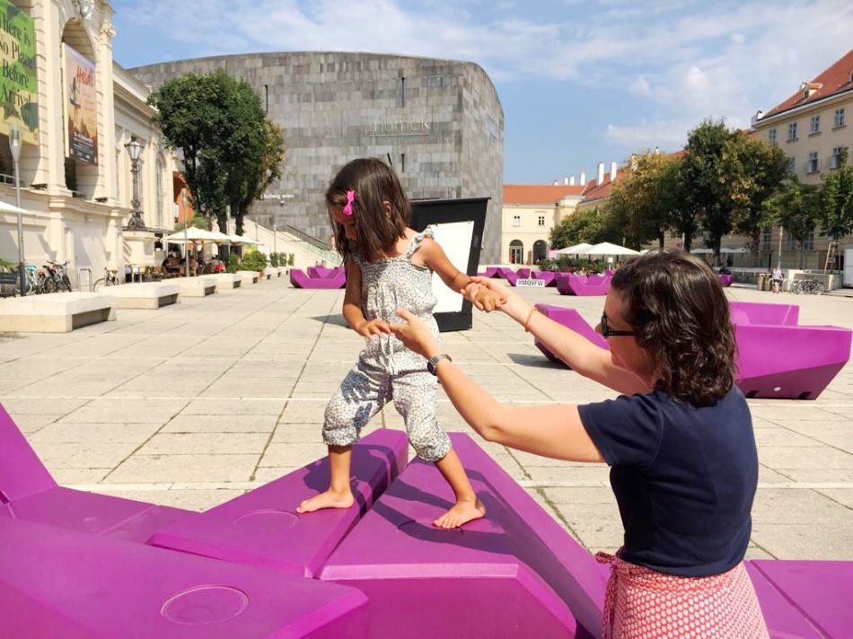 MuseumsQuartier with kids in Vienna