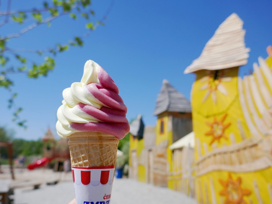 Ice cream at Park Mirakulum - One of the family-friendly day trips from Prague - The Little Adventurer