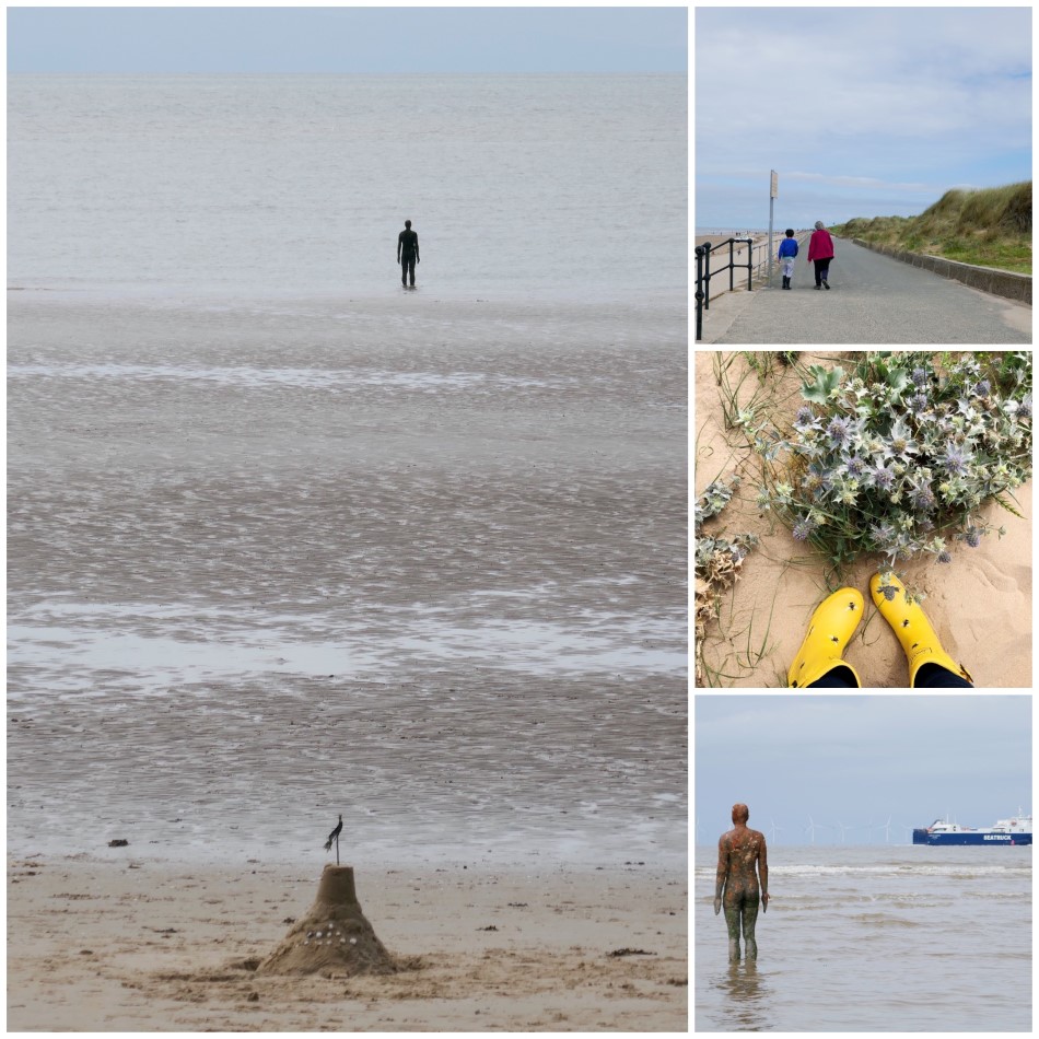 Another Place by Antony Gormley near Liverpool - - One of the family-friendly art walks around the North West