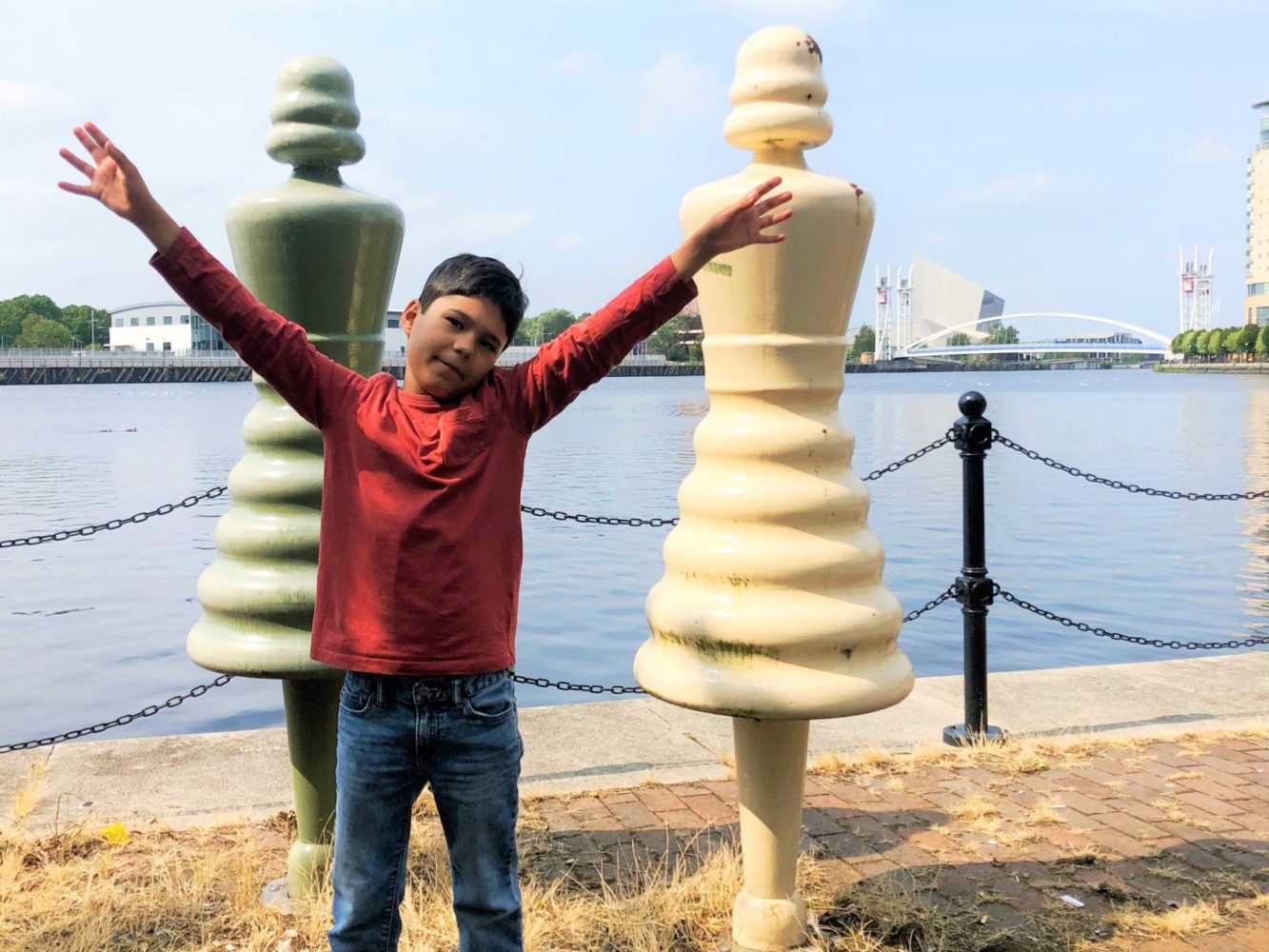 Factory Girls sculpture at the Salford Quays - One of the family-friendly art walks in the North West