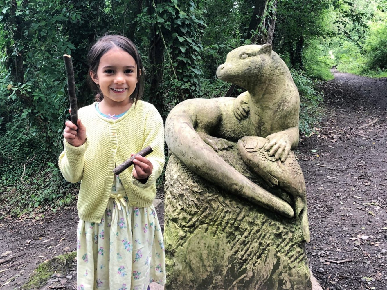 Otter Scultpure at The Ribble Valley Sculpture Trail - One of the family-friendly art walks in the North West